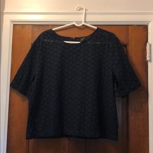 Ann Taylor Outlet Eyelet Cutout Top